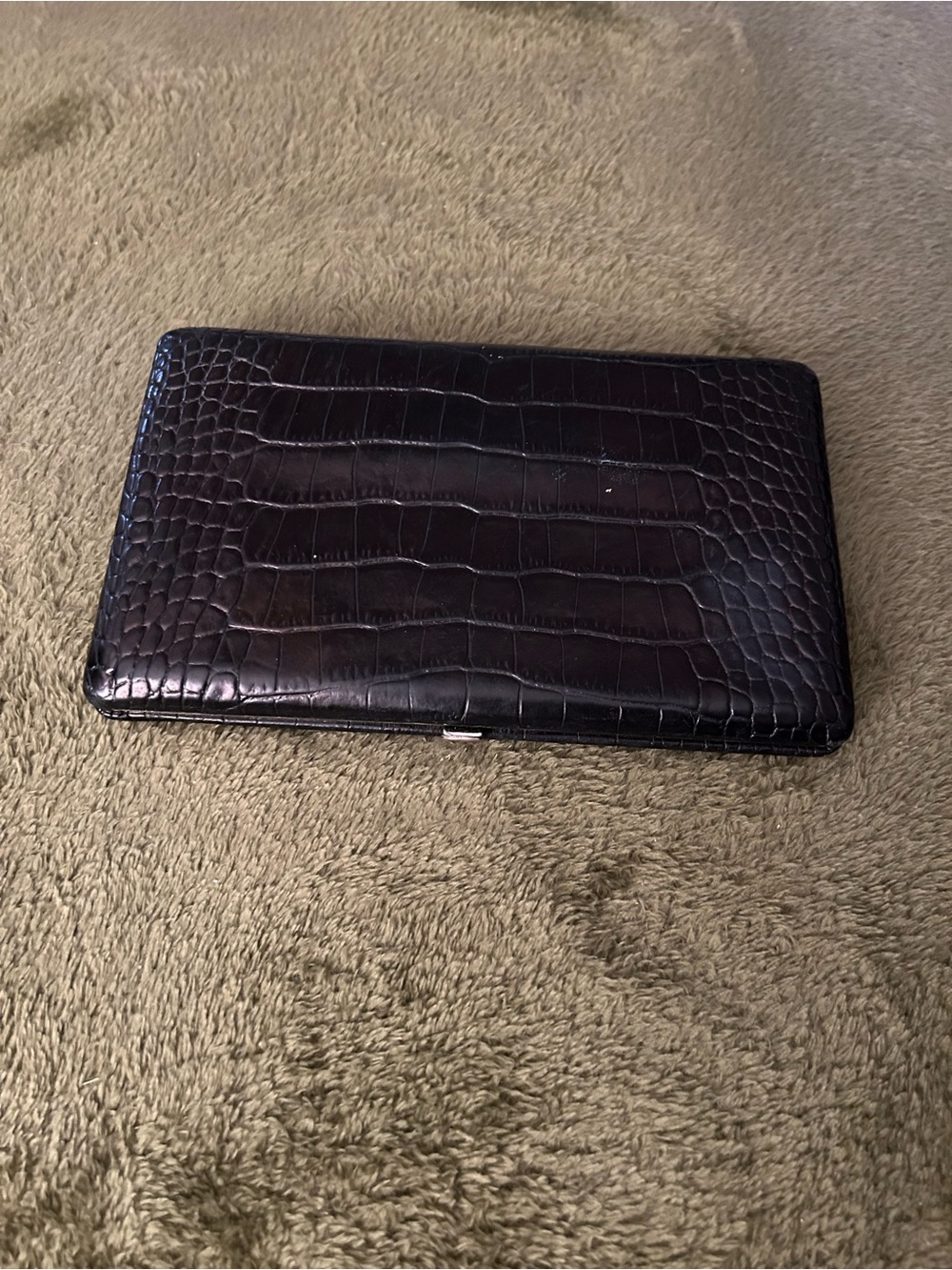 Vintage Abas Genuine Crocodile Leather
Frame Clutch Wallet